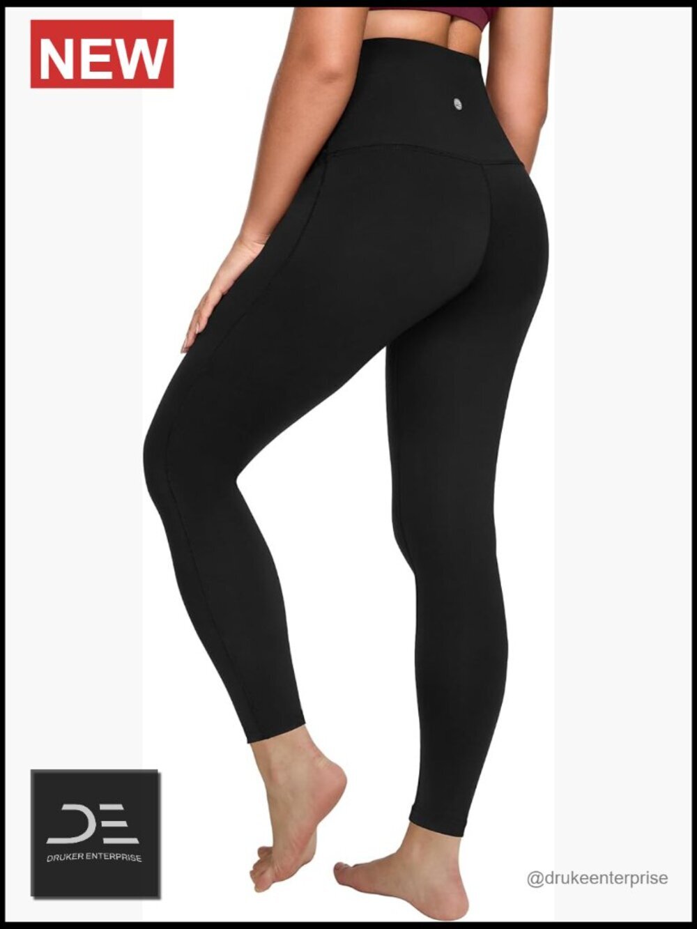 Ultra High Waisted 27" Compression Leggings with Hidden Pocket - Yoga & Gym